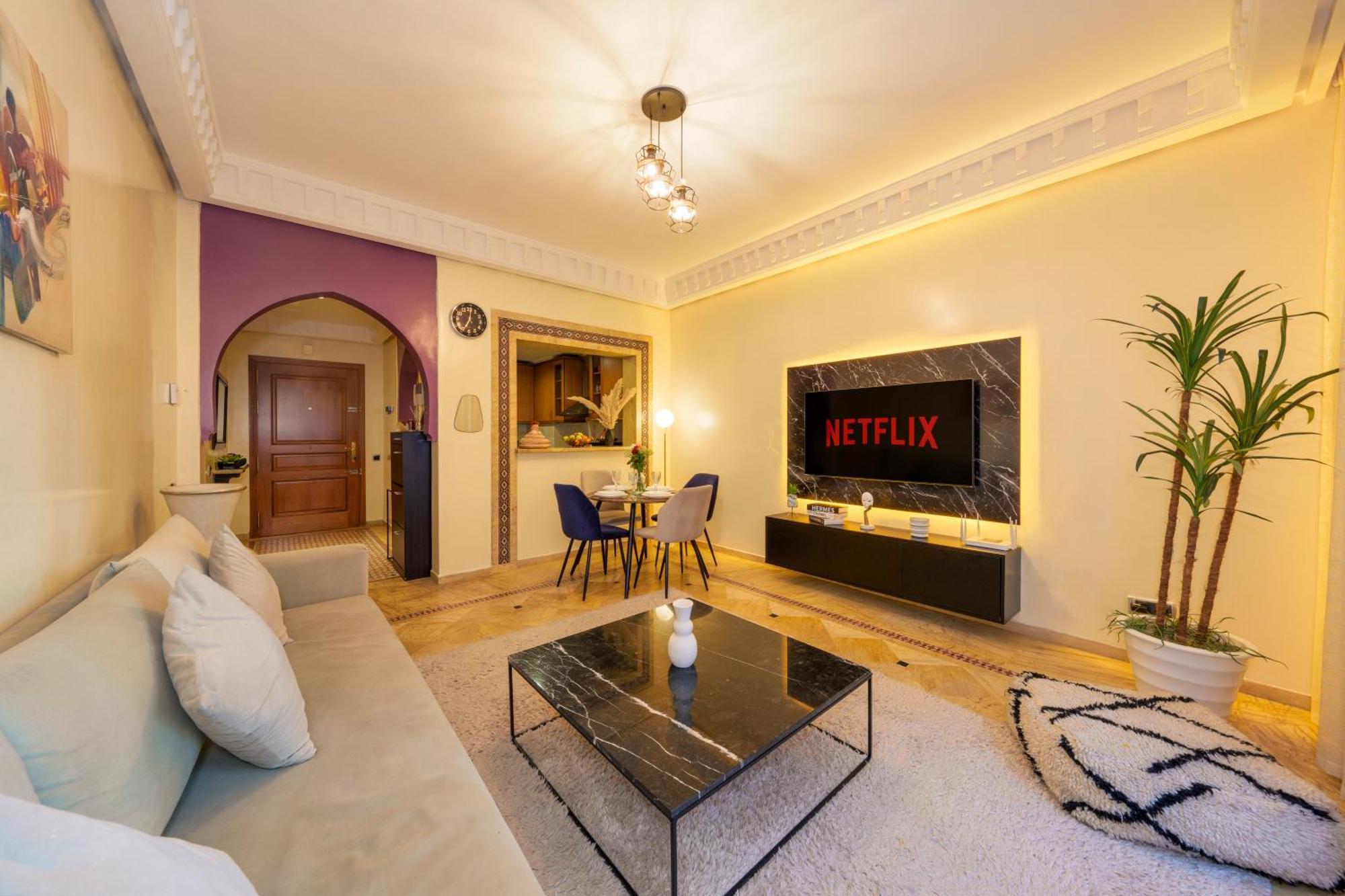 Appartement Haut Standing Gueliz Plaza Avec Vue Marakeş Dış mekan fotoğraf